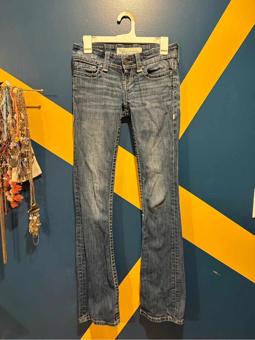BKE Dark Wash Stella Low Rise Baby Bootcut Jeans EUC
